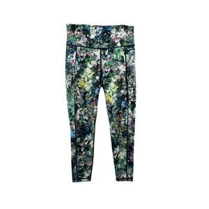 Sweaty Betty Super Sculpt Leggings Size 12 7/8 Length Floral Pockets Yoga